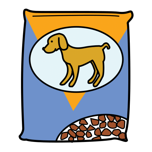 Pictograma de comida para perros para niños con TEA
