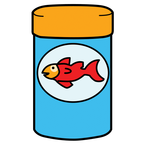 Pictograma de comida para peces para niños con TEA
