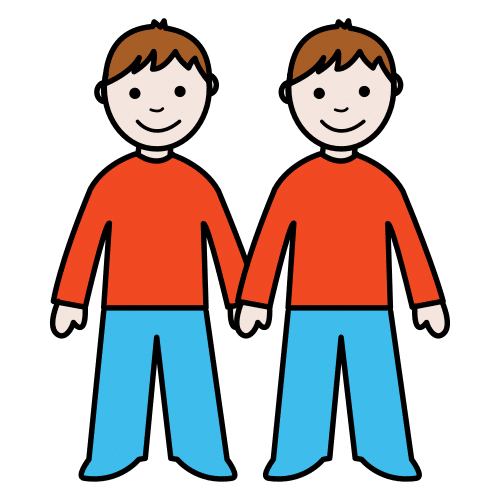 Pictograma de gemelos para niños con TEA