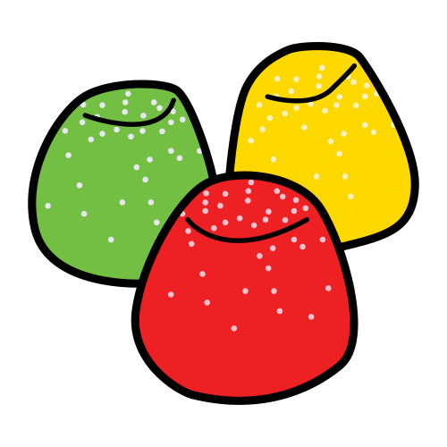 Pictograma de gominolas para niños con TEA