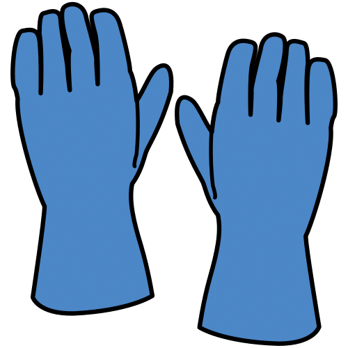 Pictograma de guantes para niños con TEA