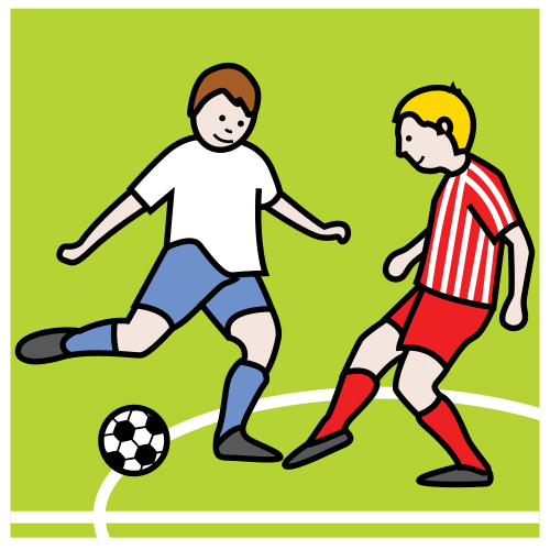 Pictograma de fútbol para niños con TEA