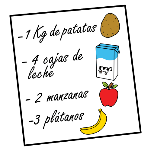 Pictograma de lista para niños con autismo y TEA