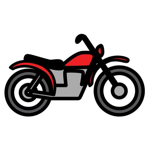 Pictograma de motocicleta para niños con TEA