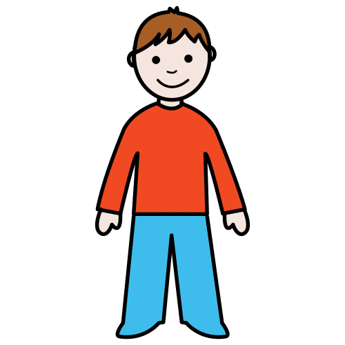 Pictograma de niño para niños con TEA