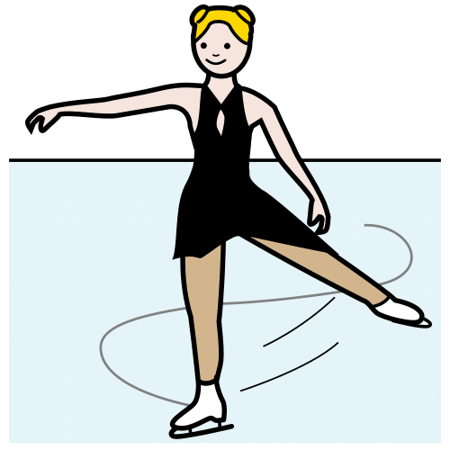 Pictograma de patinaje para niños con TEA
