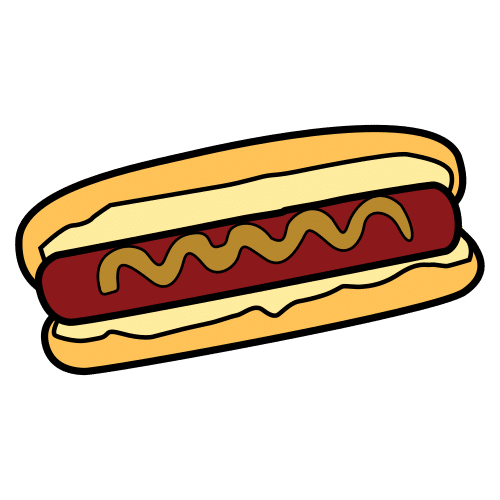 Pictograma de perrito caliente para niños con autismo y TEA
