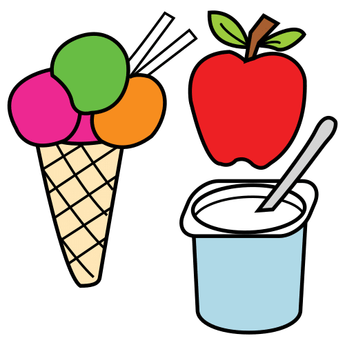 Pictograma de postre para niños con TEA
