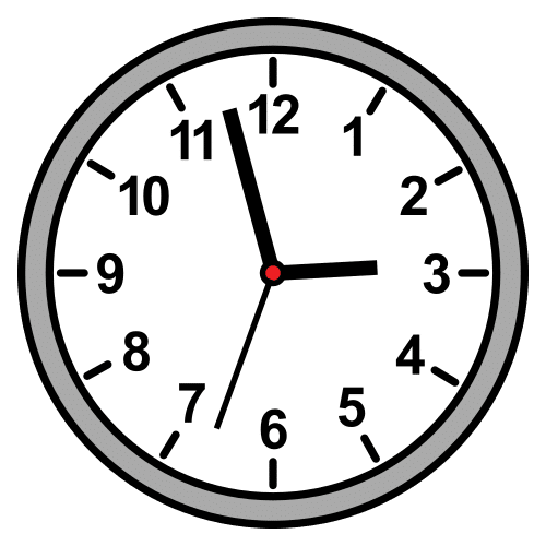 Pictograma de reloj para niños con TEA