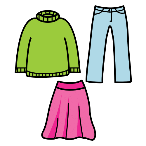 Pictograma de ropa para niños con TEA