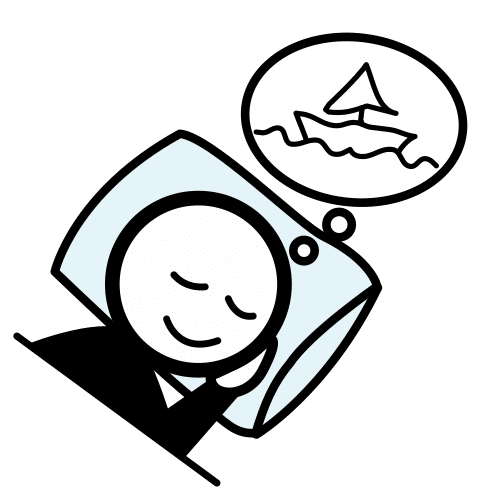 Pictograma de soñar para niños con autismo y TEA