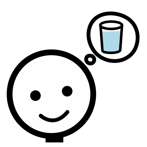 Pictograma de sediento para niños con TEA