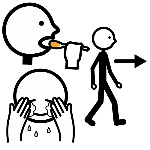 Pictograma de verbo para niños con autismo y TEA