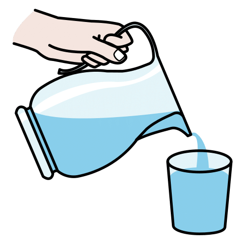 Pictograma de verter para niños con TEA