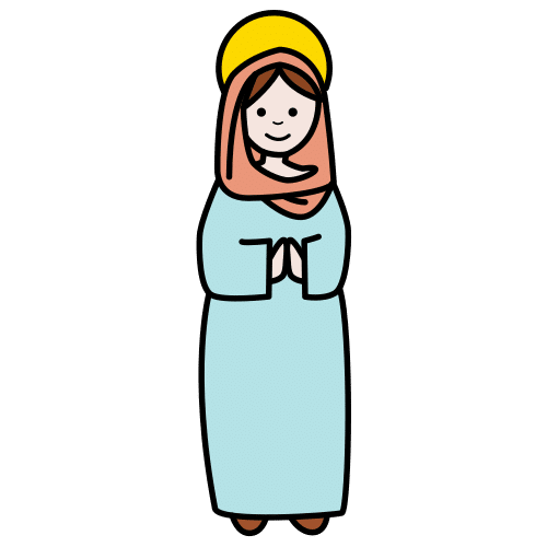 Pictograma de Virgen María para niños con TEA