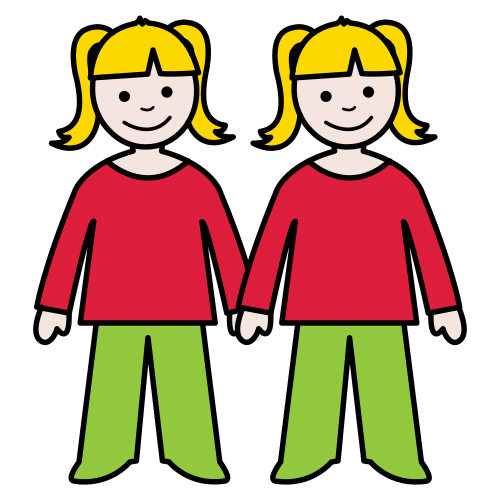Pictograma de gemelas para niños con TEA