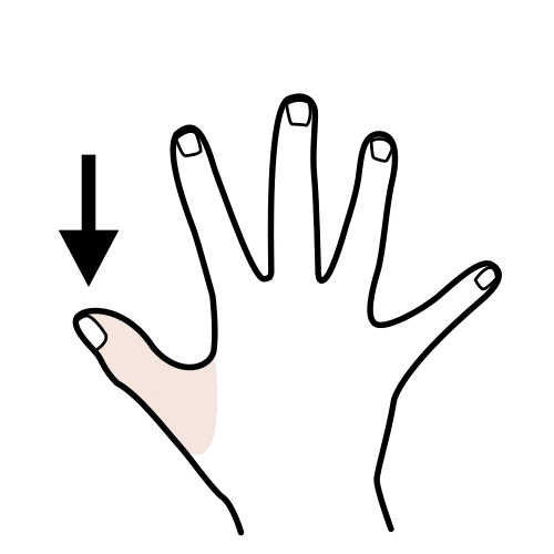 Pictograma de pulgar para niños con autismo y TEA