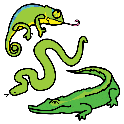 Pictograma de reptiles para niños con autismo y TEA