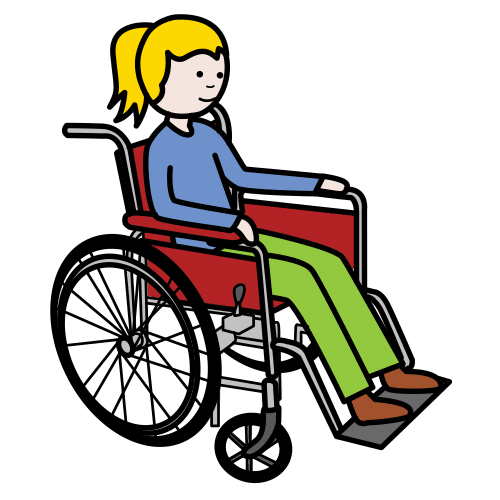 Pictograma de discapacidad motriz para niños con TEA