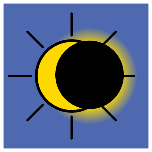 Pictograma de eclipse para niños con TEA
