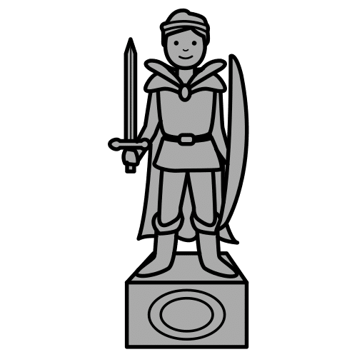 Pictograma de estatua para niños con TEA