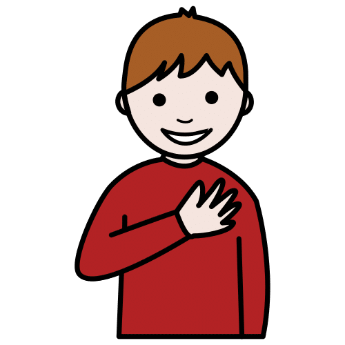 Pictograma de gracias para niños con TEA