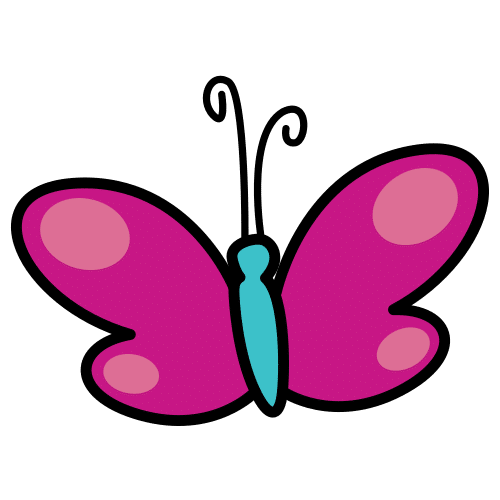 Pictograma de mariposa para niños con TEA