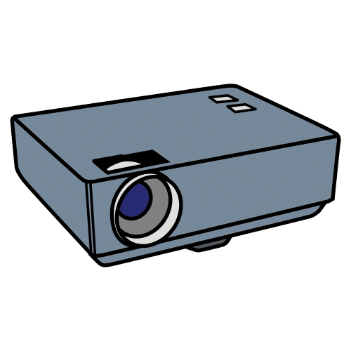 Pictograma de proyector para niños con TEA