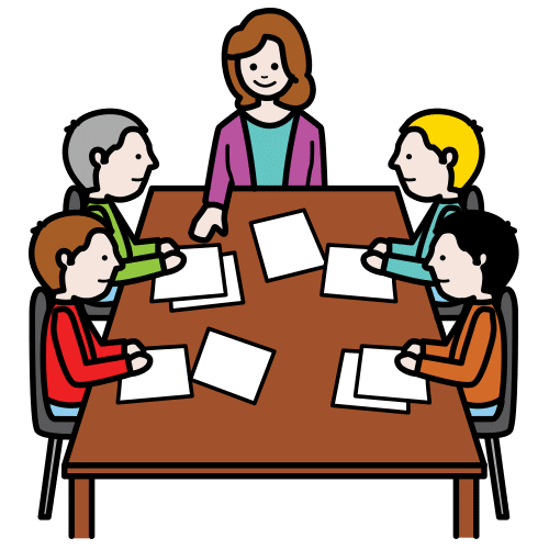 Pictograma de reunión para niños con TEA