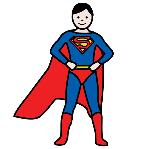 Pictograma de Supermán para niños con TEA