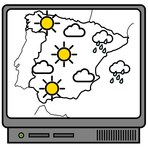 Pictograma de programa del tiempo para niños con TEA