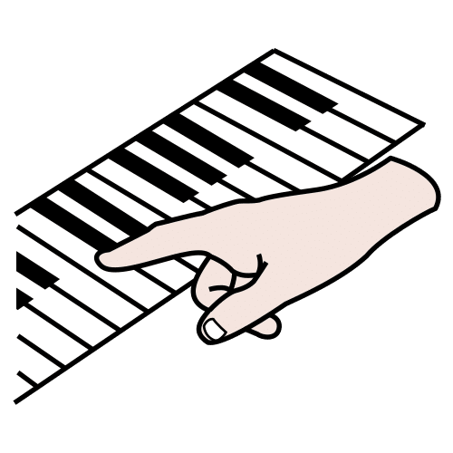 Pictograma de tocar el piano para niños con TEA