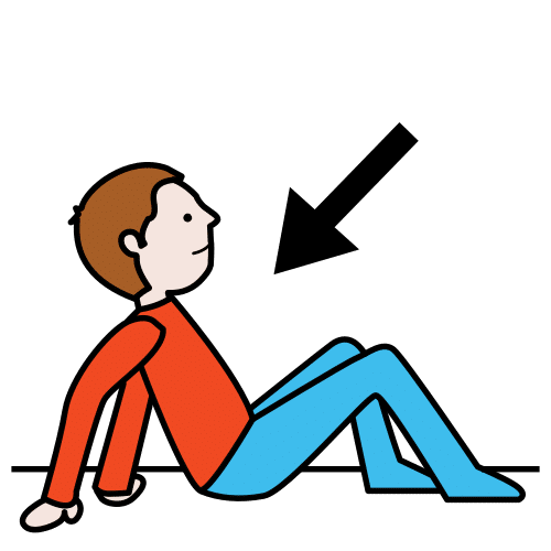 Pictograma de tumbar para niños con autismo y TEA