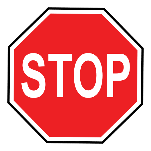 Pictograma de stop para niños con TEA