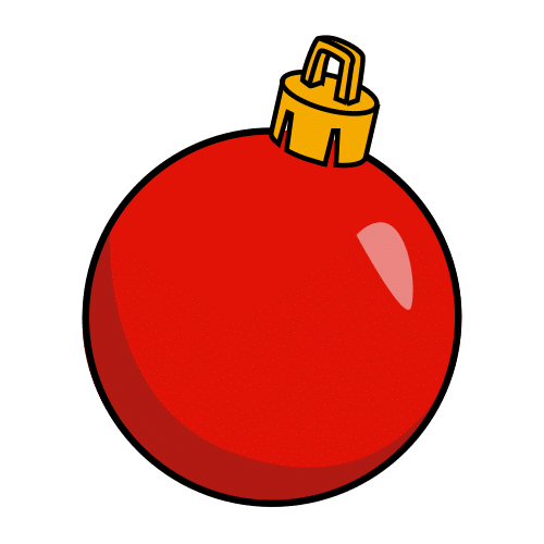 Pictograma de bola del árbol de navidad para niños con autismo y TEA