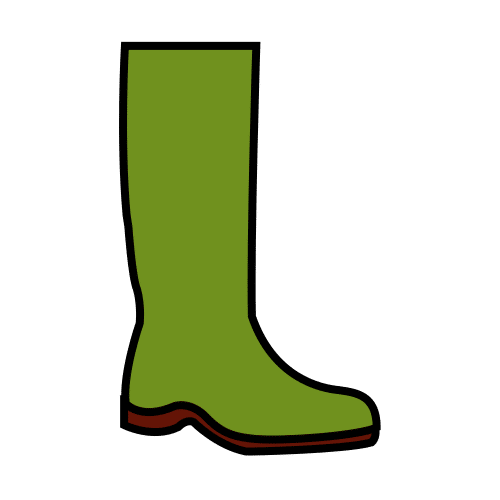 Pictograma de bota para niños con autismo y TEA