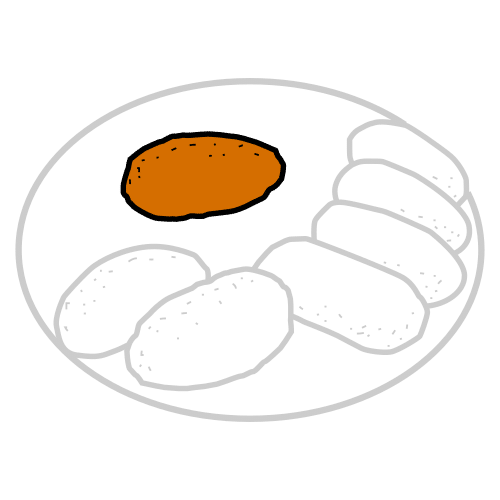 Pictograma de croqueta para niños con autismo y TEA