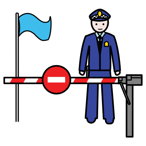 Pictograma de frontera para niños con TEA