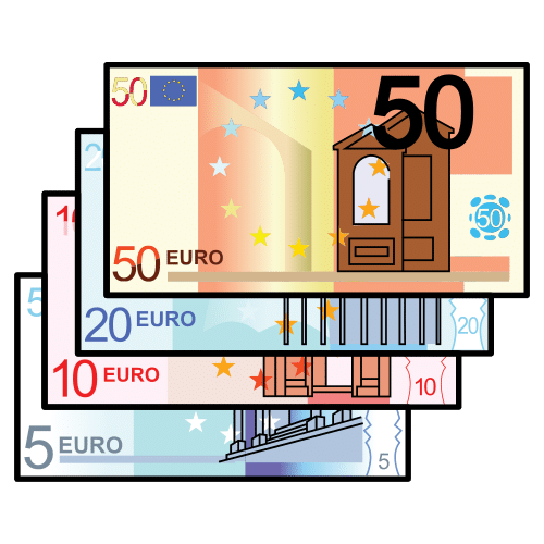 Pictograma de billetes para niños con TEA