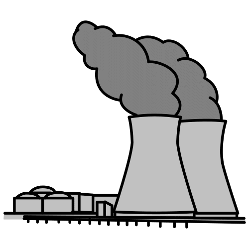 Pictograma de central nuclear para niños con autismo y TEA