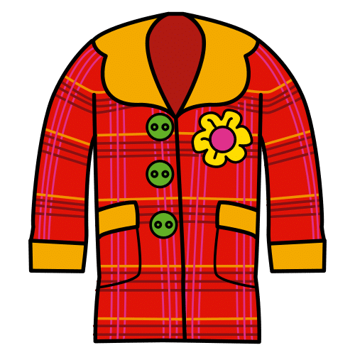 Pictograma de chaqueta de payaso para niños con autismo y TEA