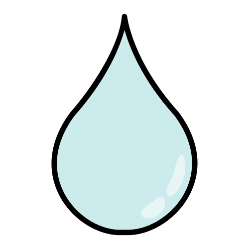 Pictograma de gota de agua para niños con autismo y TEA