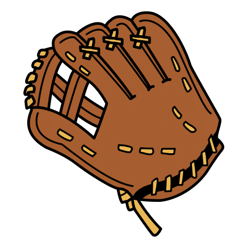 Pictograma de guante de béisbol para niños con autismo y TEA