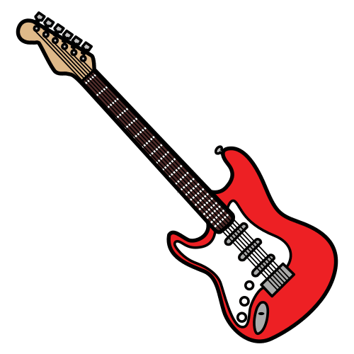 Pictograma de guitarra eléctrica para niños con autismo y TEA