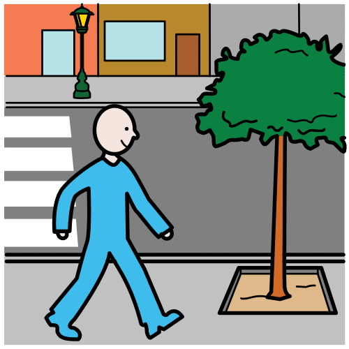Pictograma de pasear para niños con autismo y TEA