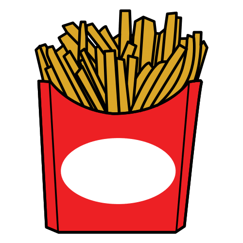 Pictograma de patatas fritas para niños con autismo y TEA