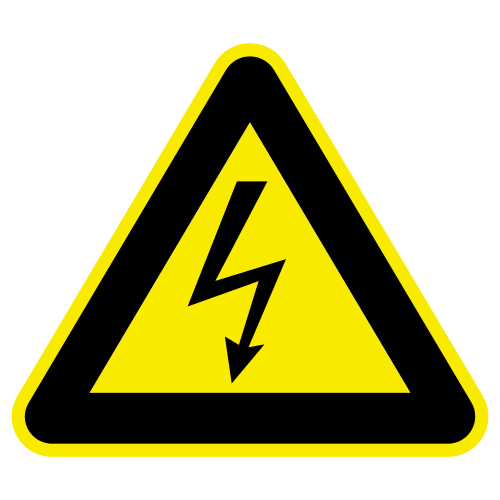 Pictograma de peligro electricidad para niños con TEA