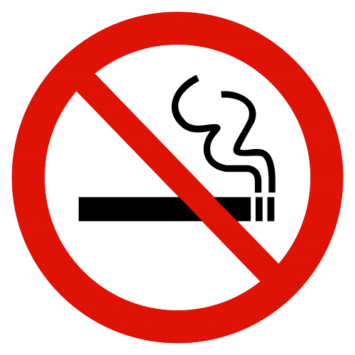 Pictograma de prohibido fumar para niños con TEA