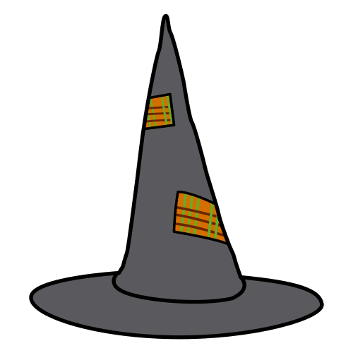 Pictograma de sombrero de bruja para niños con TEA