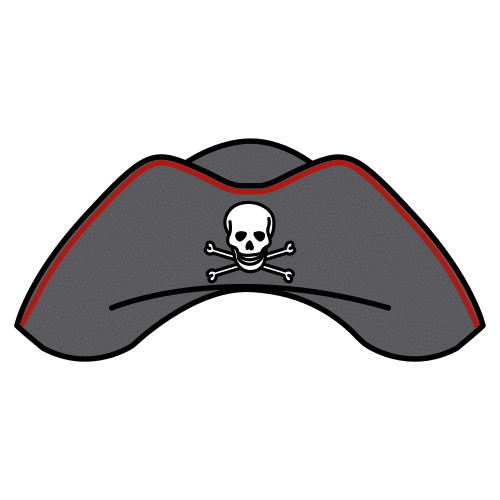 Pictograma de sombrero de pirata para niños con autismo y TEA